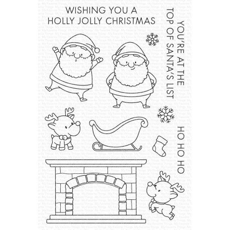 My Favorite Things Holly Jolly Santa Clear Stamps