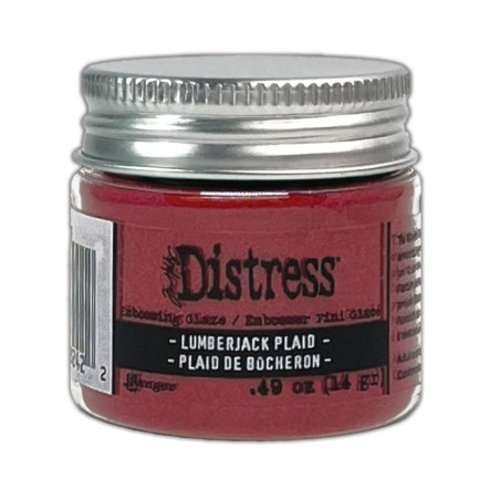 Ranger Distress Embossing Glaze Lumberjack Plaid