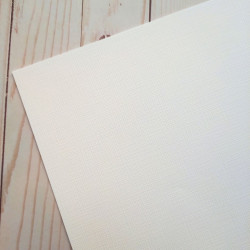Cartoncino effetto LINO WHITE 240 gms 30x30cm