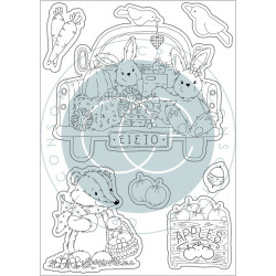 Craft Consortium Happy Harvest Apples Clear Stamps