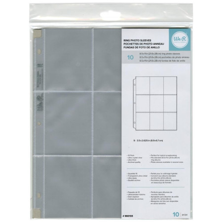 We R Ring Photo Sleeves 8.5"X11" 10fogli