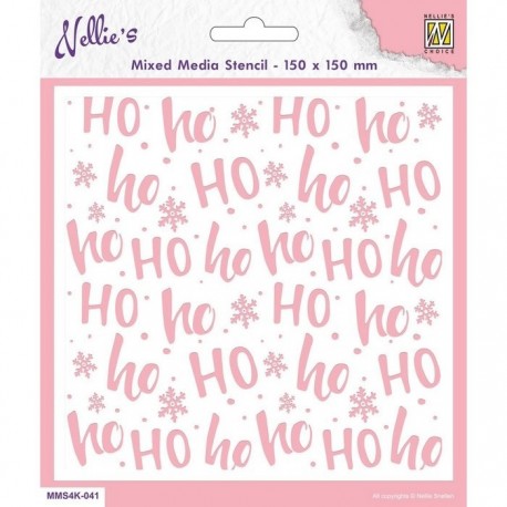 Nellie‘s Choice Mixed Media Stencils Ho Ho