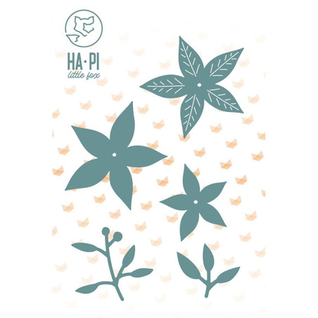 HA-PI Little Fox FALALA Poinsettias Die Set