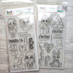 SET TIMBRO + FUSTELLA Mintopia BUONE FESTE BACK TO BASICS