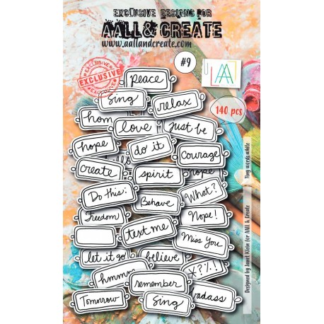 Aall & Create Ephemera Die-cuts Tiny Words White