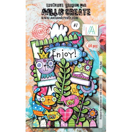 Aall & Create Ephemera Die-cuts Play Pops 7 64pz