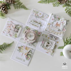 Piatek13 Light Chipboard Embellishments WOODLAND CUTIES - BIRTHDAY CAKE