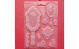Stamperia Soft Mould A5 Rose Parfum Mirrors
