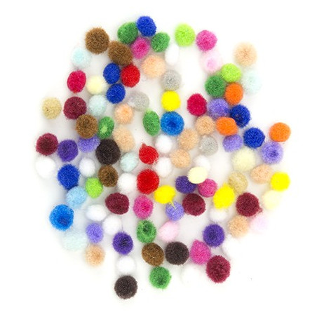 Mix PomPon PICCOLI Colori Assortiti 100pz