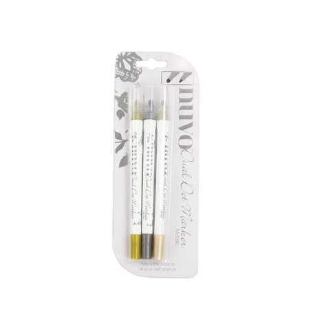 Nuvo Dual Tip Dot Markers Metallic