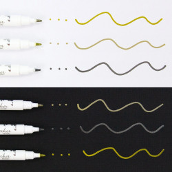 Nuvo Dual Tip Dot Markers Metallic