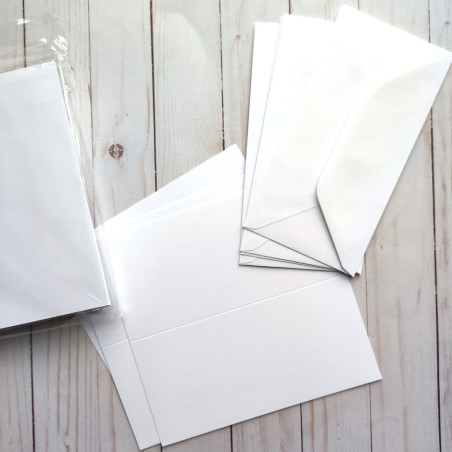 Craft UK Cards & Envelopes DL White (SLIMLINE)