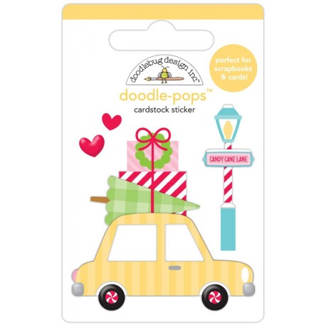 Doodlebug Design Cany Cane Lane Doodle-Pops 3D Stickers