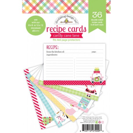 Doodlebug Design Candy Cane Lane Recipe Cards