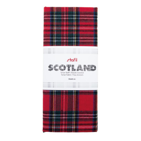 TESSUTO SCOTLAND ROSSO 50x68cm