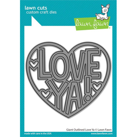 LAWN FAWN Giant Outlined Love Ya Cuts