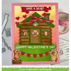 LAWN FAWN Heart Garland Backdrop Portrait Cuts