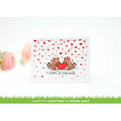 Lawn Fawn Falling Hearts Background Stencil