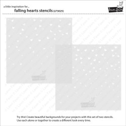Lawn Fawn Falling Hearts Background Stencil
