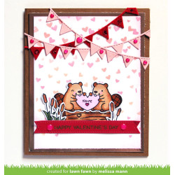 Lawn Fawn Falling Hearts Background Stencil