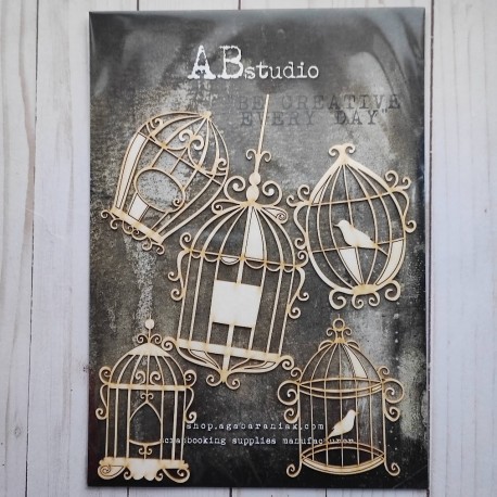 ABstudio Chipboard BIRDHOUSE ID-187