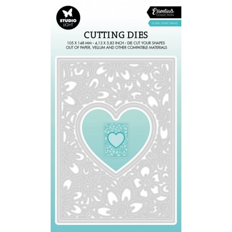 StudioLight Cutting Dies Essentials Floral Heart Frame nr.465