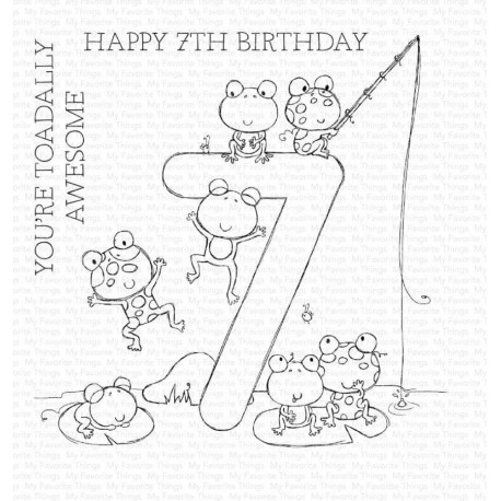 My Favorite Things Number Fun 7 Clear Stamps