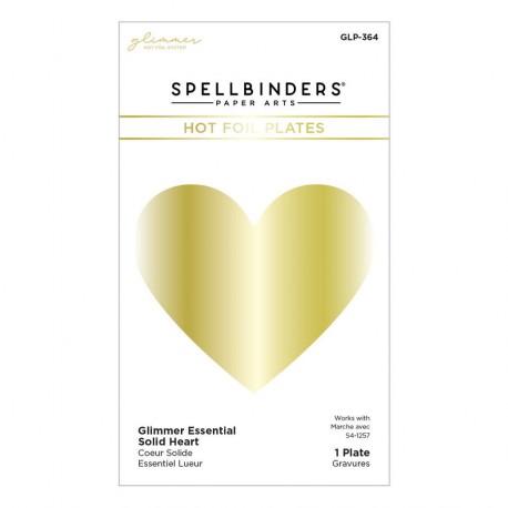 Spellbinders Glimmer Essential Solid Heart Glimmer Hot Foil Plate