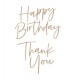 Spellbinders Stylish Script Thank You and Happy Birthday Glimmer Hot Foil Plate