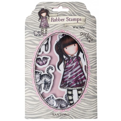 Gorjuss Cling Stamp L Wild Ruby