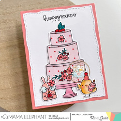 Mama Elephant CELEBRATION CAKE Clear Stamp