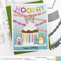 Mama Elephant CELEBRATION CANDLES Clear Stamp
