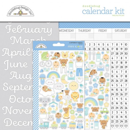 Doodlebug Design Baby Boy First Year Calendar Kit