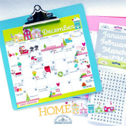 Doodlebug Design Baby Girl First Year Calendar Kit