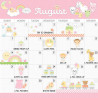Doodlebug Design Baby Girl First Year Calendar Kit