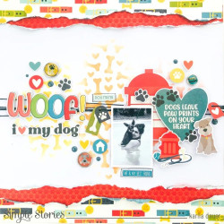 Simple Stories Pet Shoppe Dog Decorative Brads 33pz