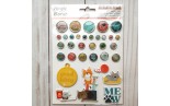 Simple Stories Pet Shoppe Cat Decorative Brads 33pz