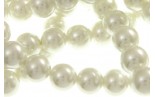 20 Perle di vetro Bianco perlato 8 mm