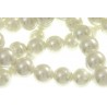 10 Perle di vetro con effetto madreperla Bianche 8 mm
