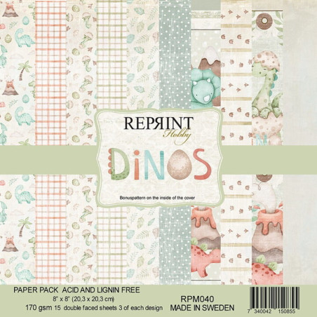 Reprint Dinos Paper Pack 20x20cm