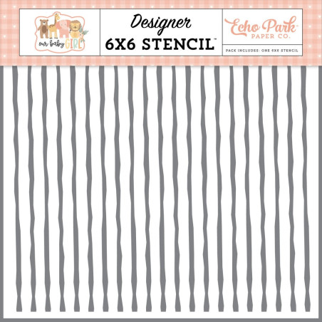 Echo Park Sweet Baby Stripes Designer Stencil