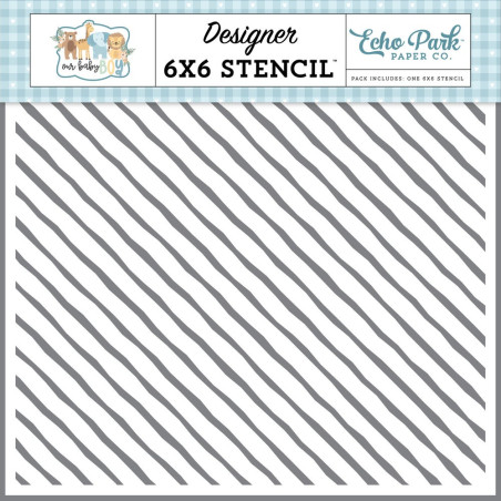 Echo Park Painted Stripes Designer Stencil