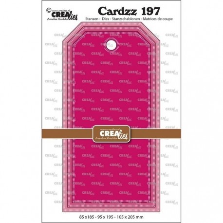 Crealies Cardzz no. 197 Slimline Tags with Little Stripes