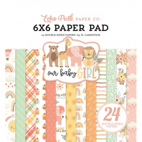 Echo Park Our Baby Girl Paper Pad 15x15cm