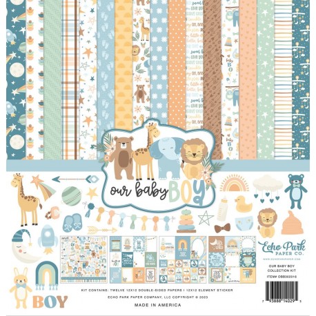 Echo Park Our Baby Boy Collection Kit 30x30cm