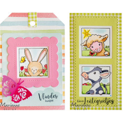 Marianne Design Clear Stamp Hetty's Peek-a-boo Spring Animals