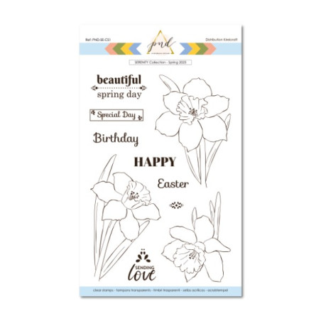 PaperNova Design SERENITY Narcissus Clear Stamp