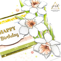 PaperNova Design SERENITY Narcissus Clear Stamp