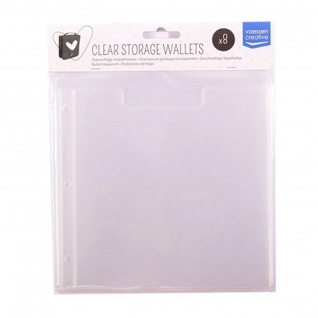 Vaessen Creative Clear Storage Wallets x8