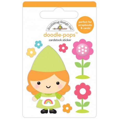 Doodlebug Design Garden Gnome Doodle-Pops 3D Stickers